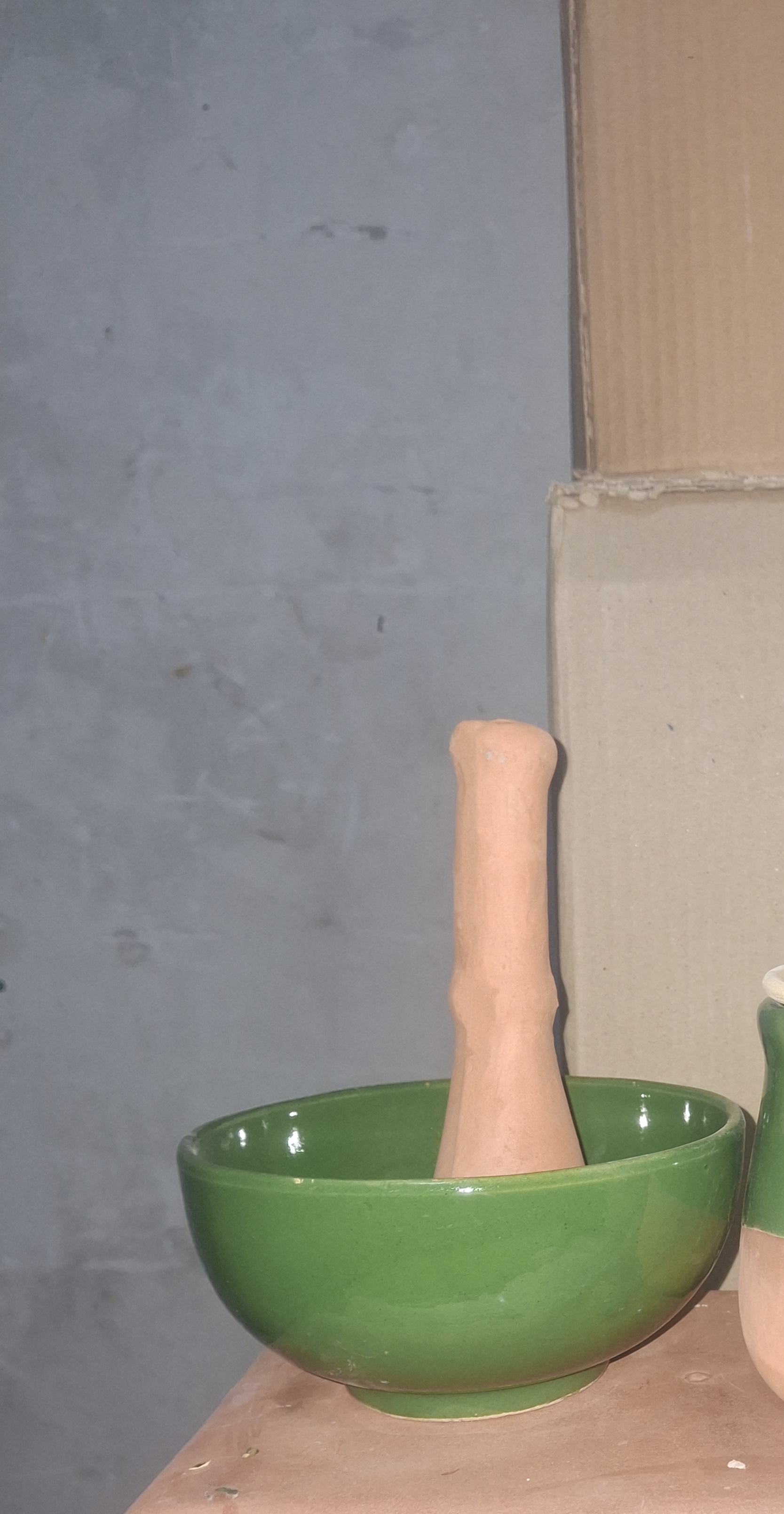 کاسه سبز سفالی آبگوشتی(پس کرایه)